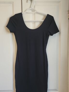 Women's Navy Scoop Neck Mini Dress